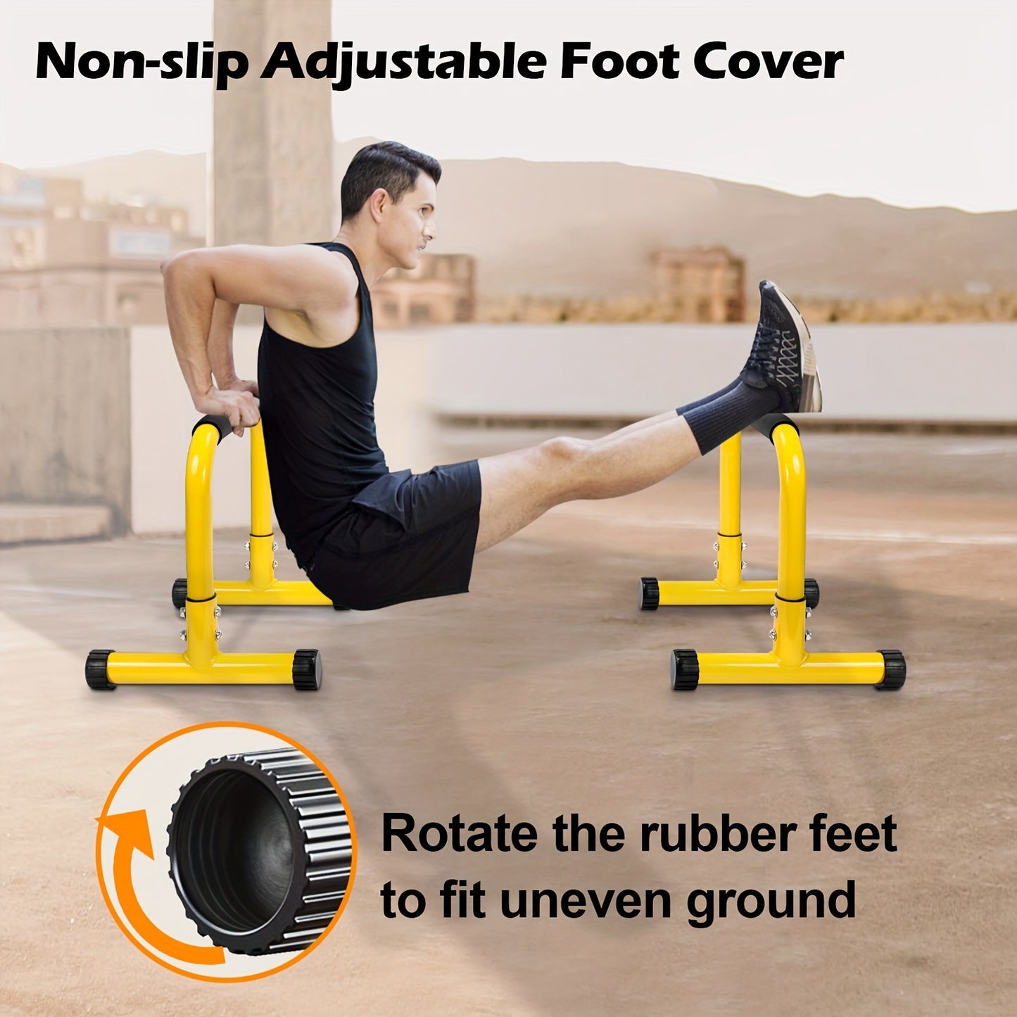 PowerGrip™ Pro Parallel Push-Up Bars – Heavy-Duty 35.56 cm