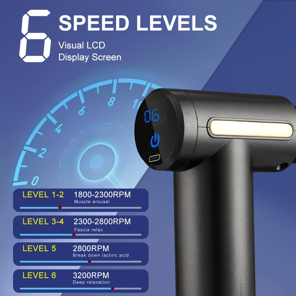PowerRelief™ Massage Gun – Krachtige Spierherstel Therapie voor Thuis of Onderweg