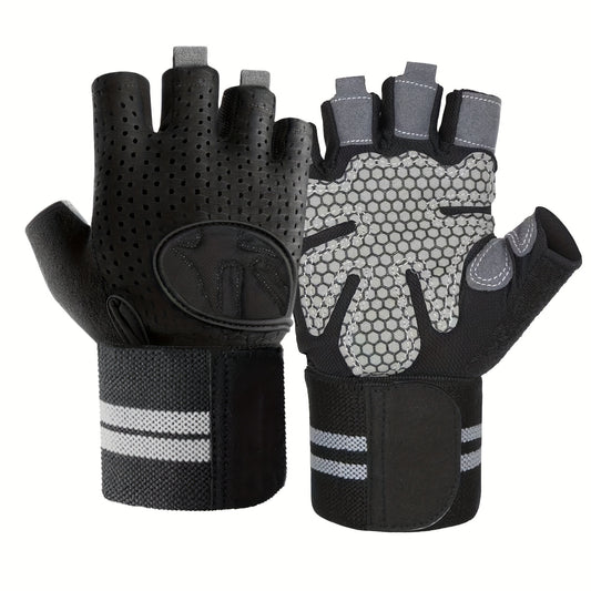 🏋️‍♂️ GripMax™ Fitness Handschoenen met Polssteun – Voor Krachttraining, CrossFit & Gym