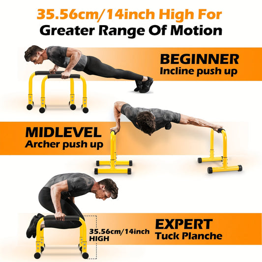 PowerGrip™ Pro Parallel Push-Up Bars – Heavy-Duty 35.56 cm