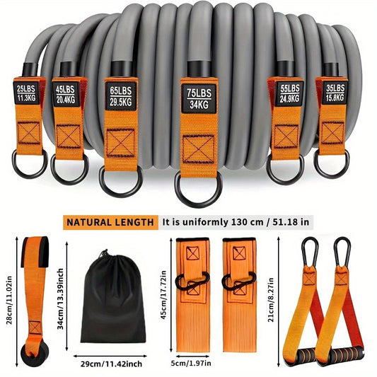 PowerBandX™ – 12-delige Weerstandsbanden Set tot 136 KG Trekweerstand